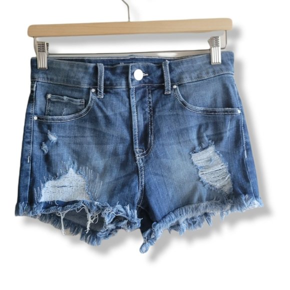 Bootlegger Shorts Bootleggers Blue Distress Jean Shorts Poshmark